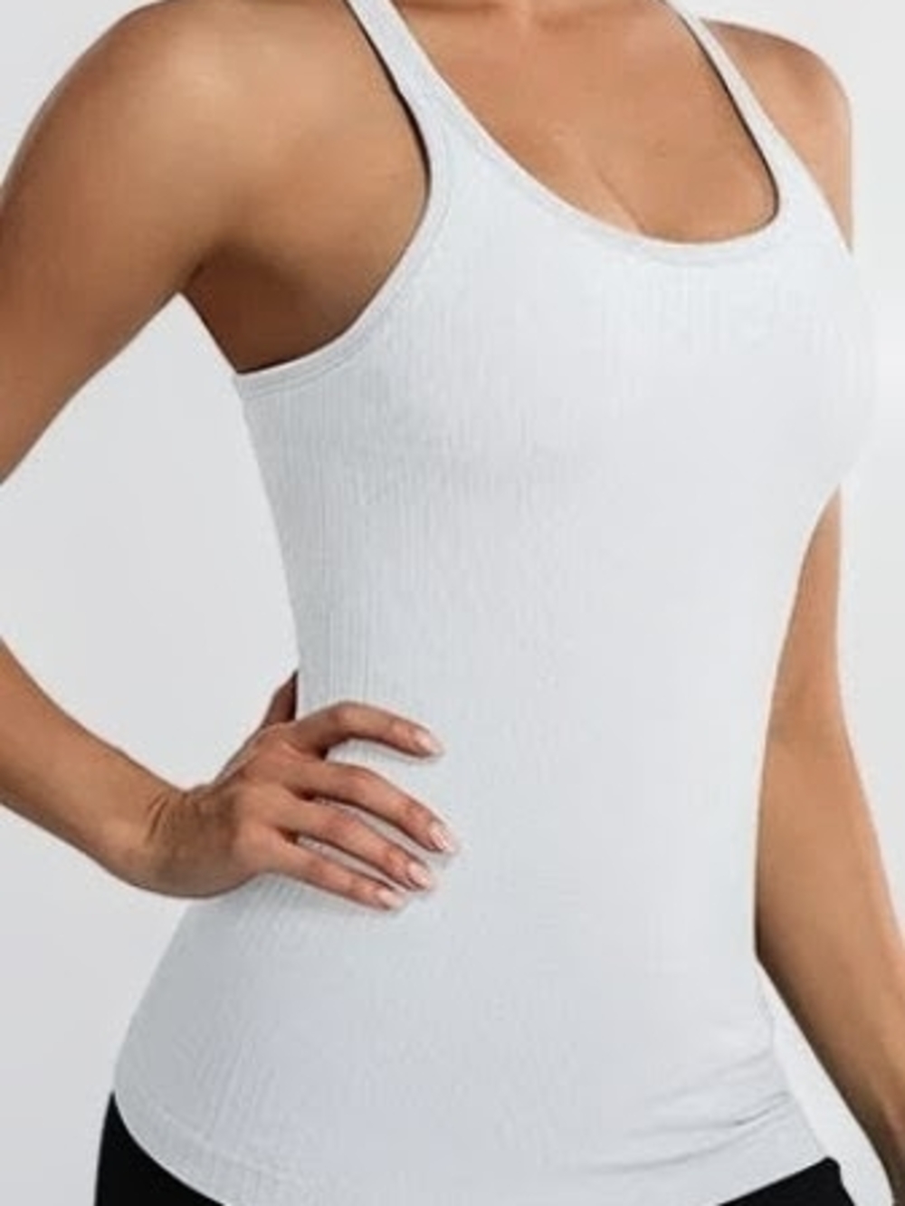 ATTRACO Ribflex Ribbed Workout Tank Top